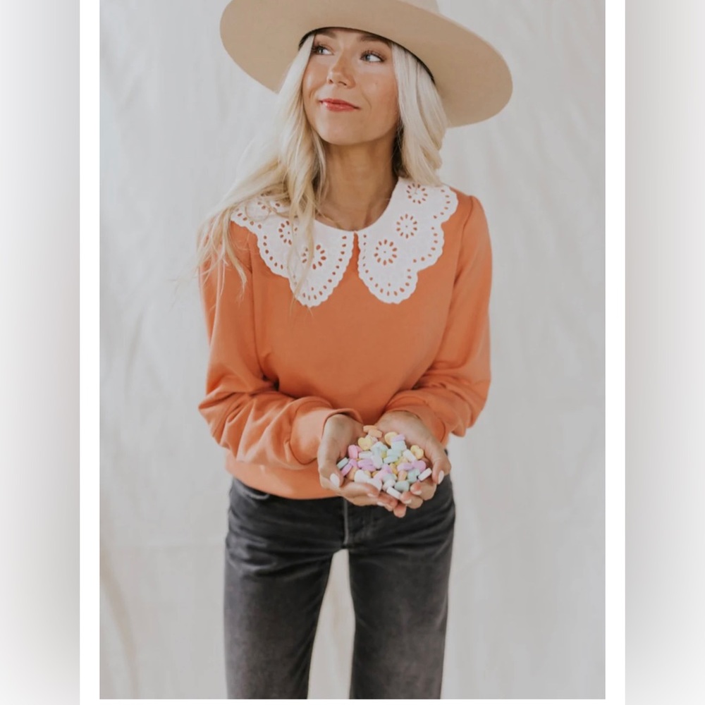 Roolee Honeysuckle Collared Sweater